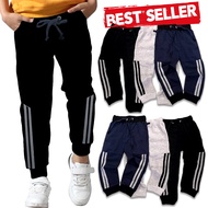 HALF-CUT Long Jogger with Stripes / Kids Sweat Pant (1Y-12Y) - Random Color Boy Boys Long Pants Inspired Design
