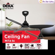 DEKA Fiero MITA MITA56 56" 56 Inch Remote Control 6 Speeds Reverse SIRIM DC Motor Ceiling Fan Kipas 