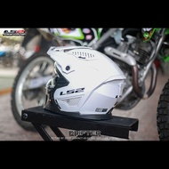 หมวกกันน็อคถอดคาง LS2 OF606 DRIFTER !!320SP #1 SOLID WHITE 2XL (63-64)