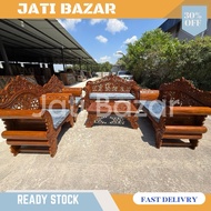 Kerusi Kayu Jati Madura King Size / Sofa Madura / Madura 321 / Sofa Kayu JATI