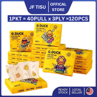 G. Duck Cartoon Pocket Tissue 160 Sheets 4 Ply Handkerchief Tissue Travel