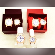 「MT」Seiko Couple Leather Watch Freebox