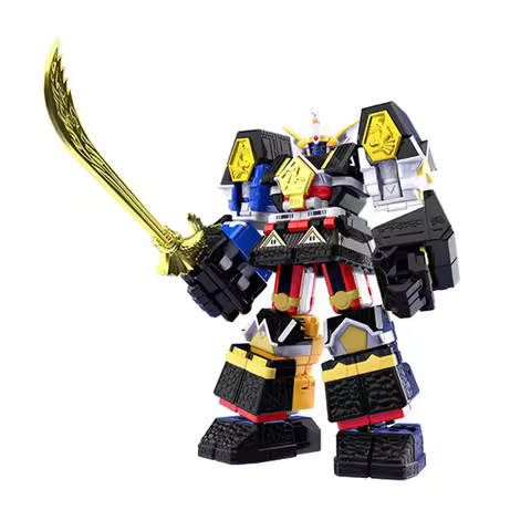 Bandai Original Shodo Super Minipla Smp Mighty Power Rangers Megazord Ninja Anime Model Action Figur