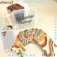 CHERRY Savings Challenges Budget Box, Budgeting Planner Saving Money 100 Envelope Challenge Box Set,