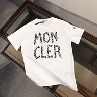 Moncler/Moncler/2026 Classic Round Neck Short-Sleeved T-Shirt Men Women Thick Impervious Bottoming S
