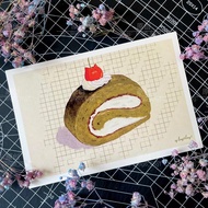 Matcha cake 🍰postcard ｜ ling6_ling1