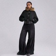 Áo khoác Jet màu đen mặc hàng ngày mùa đông cho nữ