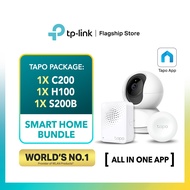TP-LINK Smart Home Bundle Tapo Series ( Tapo C200-PTZ Camera / Tapo H100-Smart Alarm / Tapo S200B-Sm