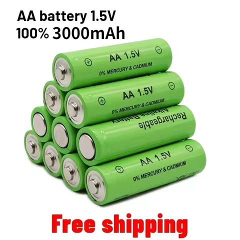 1.5V AA Rechargeable Battery 3000mAh Alkaline Lithium Ion Battery for Clocks Mouse Toys Remote Contr