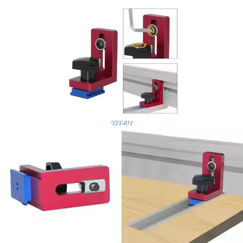 E15A Aluminum Profile Fence Miter T-Track Bandsaw Jig T-Slot Track Stop DIY Woodworking Table Backer