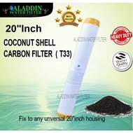 20" inch Water Filter Replacement Catridge COCONUT SHELL CARBON (T33)