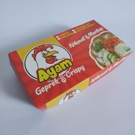 30pcs Box Ayam Geprek Premium Siap Pakai Dus Nasi Ayam Geprek Ayam Penyet Dos Geprek
