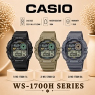 CASIO WS-1700H MEN DIGITAL QUARTZ YOUTH TIMEPIECES DATE DAY RESIN STRAP WATCH WS-1700H-1A WS-1700H-5