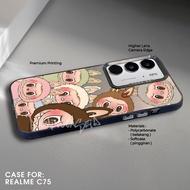 Realme C75 Case Realme Premium Matte Hard Casing - IMD Case - Hologram Motif Case 27-28