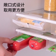 Refrigerator hanging storage box, partitioned organizer, storage box, side and inner shelf, drawer, 