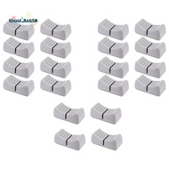 20Pcs 24mmx11mmx10mm Console Mixer Slider Fader Knobs Replacement for Potentiometer Gray Knob Black 