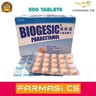 Biogesic Paracetamol 500mg ( 500 Tablets ) EXP:06/2028 [ PCM, Farmasi CS ]