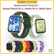 For Huawei Watch Fit 3 , Huawei Watch Fit 4 , Watch Fit4 pro Silicone Strap Wrist Band bracelet Watc