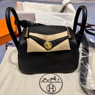 Hermes mini Lindy 二代 黑金 最新K刻 全新全配