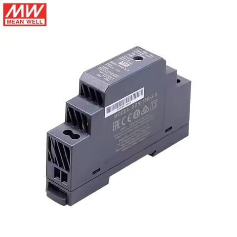MEAN WELL DIN Rail DC-DC Converter DDR-15G Input 9-36VDC (12V/24Vdc) to 3.3V 5V 12V 15V 24V DC meanw