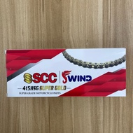 SCC RANTAI 415 GOLD CHAIN 415 104L 114L 122L 132L RANTAI EMAS MOTOR Y15 LC135 Y125 EX5 WAVE CHAIN 41