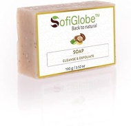 Soap with Argan Oil and Flaxseed Powder. more than just a soap: A natural skin cleanser and care, exfoliating, antioxidant, moisturizing and nourishing.100% handmade.