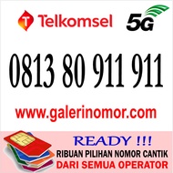 Nomor Cantik Simpati Telkomsel Support 5G Nomer Kartu Perdana 0813 80 911 911