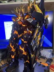 出萬代pg報喪女妖，版噴菱鏡藍黑，加裝蝕刻片