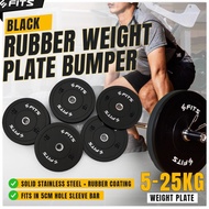 22RECOMENDED FITS Black Rubber Weight Plate 5Kg 25Kg Barbell Weight Plate Bumper
