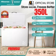 (NUR) Hisense Chest Freezer Gross 300L/350L FC428D4BY/FC-326D4BWY Peti Beku  4 Star Energy Saving