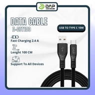 DAP Kabel Data Android Type C 100cm Fast Charging 2.4A Garansi Resmi 1 Tahun D-CBT100