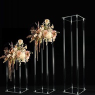 New Transparent Acrylic Square Stand Road-guided Geometric Flower Stand Wedding Flower Stand Recepta