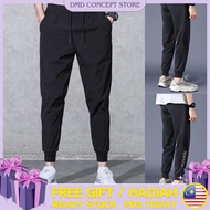Men Basic Cooling Running Gym Football Sport Long Pants Tracksuit Seluar Sukan Panjang Lelaki M L XL