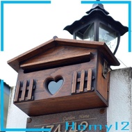 [HOMYL2] Retro Style Outdoor Lockable Secure Mail Letter Post Box Mailbox Postbox Vintage Wooden Mai