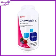 GNC - 雜果味維他命C 100mg 咀嚼片 360粒 [平行進口] 此日期前最佳:2026年06月30日