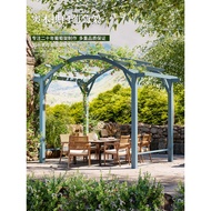 Taman Luaran Anti-Kakisan Kayu Anggur Trellis Vila Astaka Bangsal Hujan Hiasan Gazebo Louvered Taman