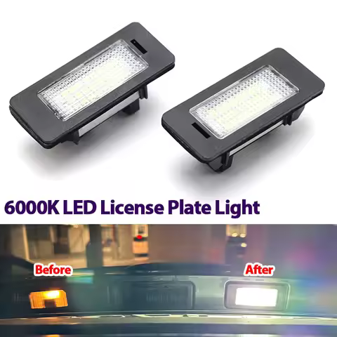 2PCS License Plate Light For BMW 1 3 5 x Series E82 E88 E90 E91 E92 E93 E39 E60 E61 X5 E70 X6 E71 LE