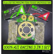 Aji Racing 428 H Y15 FZ16 SNIPER155 *3 IN 1* (CHAIN+FRONT SPROCKET+REAR SPROCKET) 38T~46T* SNIPER150
