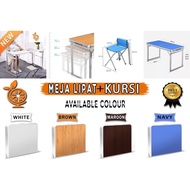 Ready Meja Lipat+Kursi Meja Portable Kaki Kotak Meja Koper Meja