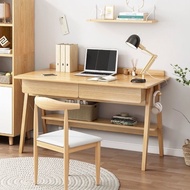 A·1 M·m Study Home With Drawers Solid Wood Computer 80/100/120cm Oak Color Office Bedroom Table