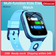 ChicAcces 144-inch Children Watch Long Standby Time Silicone Strap Touch Screen SIM Card Dual Camera Square Dial Voice Chat Photo Kids Smart Watch Kids Gift
