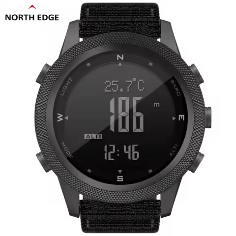 NORTH EDGE APACHE-46 Men Digital Watch Outdoor Sports Running Swimming Outdoor Sport Watches Altimet