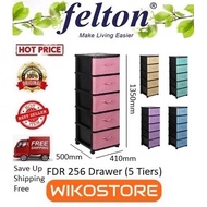 Hot Sales [Wikostore]  Felton FDR256 Durable Drawer 5 Tiers 5B (16"W x 20"D x 53"H)