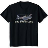 WW2 Aircraft Designs by MJ SBD Dauntless WW2 American Dive Bomber Plane T-Shirt