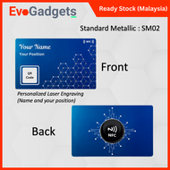 EvoCardLink Aluminium NFC Business Card with Digital Name Card - Name Engraving Smart Business Card