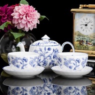 英國製Minton明頓1997年青花骨瓷中式日式茶杯茶壺2人情侶套組