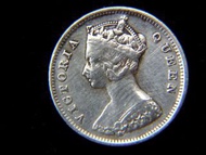 銀幣-1899年(大清光緒廿五年)英屬香港(British Hong Kong)一毫(Silver Cents)銀幣(英女皇維多利亞歌德肖像)