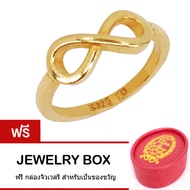 Tips Gallery แหวน เงินแท้ 925 หุ้มทองคำแท้ 24K แหวน อินฟินิตี้เกลี้ยง แหวนคลาสสิก Le Infinity Eterni