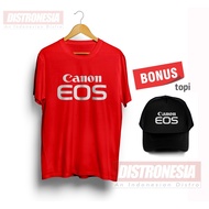 CANON EOS CAMERA PHOTOGRAPHY T-SHIRT WITH BONUS CANNON HAT