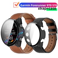 Garmin Forerunner 970 570 strap leather strap Sports wristband Garmin Forerunner 970 570 case Screen